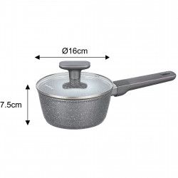 Klausberg KB 7832 Cookware Set, 12 pieces, Marble Finish, Induction Compatible, Gray