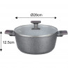 Klausberg KB 7832 Cookware Set, 12 pieces, Marble Finish, Induction Compatible, Gray