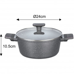 Klausberg KB 7832 Cookware Set, 12 pieces, Marble Finish, Induction Compatible, Gray
