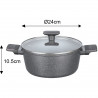 Se oale si tigai Klausberg KB 7832, 12 piese, Acoperire marmura, Inductie, Gri