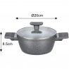 Klausberg KB 7832 Cookware Set, 12 pieces, Marble Finish, Induction Compatible, Gray