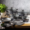 Klausberg KB 7832 Cookware Set, 12 pieces, Marble Finish, Induction Compatible, Gray