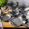 Se oale si tigai Klausberg KB 7832, 12 piese, Acoperire marmura, Inductie, Gri