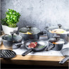 Klausberg KB 7832 Cookware Set, 12 pieces, Marble Finish, Induction Compatible, Gray