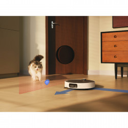 Aspirator robot Roborock Saros 20 Sonic Complete, 65 W, 36.000 Pa, 228 ml/2,7 l, AdaptiLift 3.0, RetractSense LiDAR cu Reactive AI 3.0, autonomie de 190 min, alb