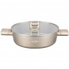 Swiss Haus SH-SCLC28CH Shallow Saucepan with Lid, 28 x 8.5 cm, 4.4 L, Sapphire Ceramic Coating, PTFE/PFAS/PFOA-Free, Induction Compatible, Champagne