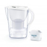 Кана за филтриране на вода Brita Marella Cool Memo, 2.4 л, Memo електронен индикатор, Филтър Maxtra Pro, Без BPA, Бял
