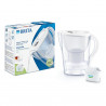 Brita Marella Cool Memo vízszűrő kancsó, 2,4 l, Memo elektronikus kijelző, Maxtra Pro szűrő, BPA-mentes, fehér