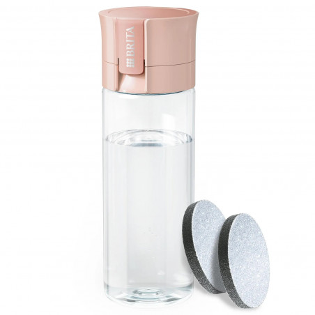 Brita Fill & Go Vital szűrős vizes palack, 600 ml, MicroDisc szűrőkkel, BPA-mentes, rózsaszín