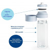 Brita Fill & Go Vital Water Filter Bottle, 600 ml, MicroDisc Filters, BPA-Free, Light Blue