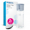 Brita Fill & Go Vital Water Filter Bottle, 600 ml, MicroDisc Filters, BPA-Free, Light Blue