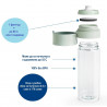 Brita Fill & Go Vital Water Filter Bottle, 600 ml, MicroDisc Filters, BPA-Free, Light Green