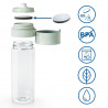 Brita Fill & Go Vital Water Filter Bottle, 600 ml, MicroDisc Filters, BPA-Free, Light Green