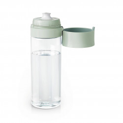 Brita Fill & Go Vital Water Filter Bottle, 600 ml, MicroDisc Filters, BPA-Free, Light Green