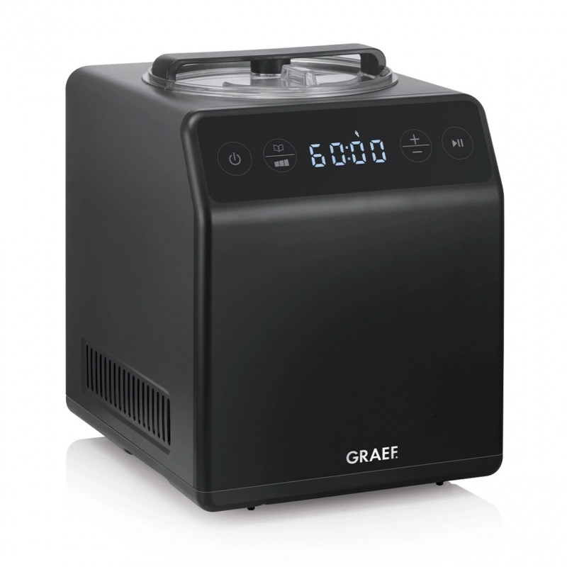 Mașină de înghețată 2 în 1 Graef IM706, 180 W, 2 l, 4 programe, de la -18 °C la -35 °C, ecran tactil, negru