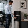 Finlux FWD-2602IM Water Dispenser with Ice Maker, 520W, 12–95°C, Cooling 4 L/h, Heating 5 L/h, Compressor-based, Black/Silver