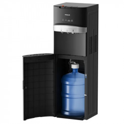 Dozator de apa cu generator de gheata Finlux FWD-2602IM, 520 W, 12–95 °C, Racire 4 l/h, Incalzire 5 l/h, Compresor, Negru/Argintiu