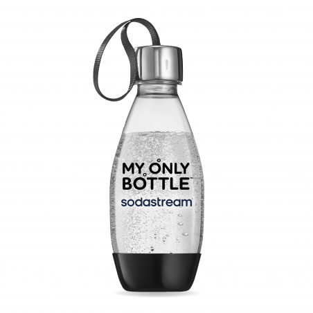Sticlă pentru carbonatare Sodastream My Only Bottle, 0,5 l, fără BPA, compatibilă cu Spirit, Jet, Fizzi, Genesis, One Touch, Play, Power și Source, negru