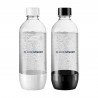 Комплект бутилки за газиране SodaStream Jet, 1 л, 2 бр, Без BPA, Подходящи за съдомиялна машина, Черен