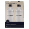 Комплект бутилки за газиране SodaStream Jet, 1 л, 2 бр, Без BPA, Подходящи за съдомиялна машина, Черен