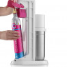 Cilindru de rezervă pentru aparatul de carbonatare a apei SodaStream, CO₂, Quick Connect, 425 g, 60 l, inox/roz