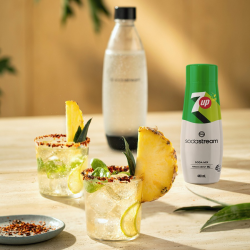 SodaStream 7 Up koncentrált szirup, 440 ml, akár 9 literig, allergénektől és GMO-tól mentes, fehér/zöld