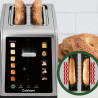 Тостер за хляб Cuisinart SimpliTouch XL RBT2200U, 1000W, 6 степени, 5 програми, Сензорно управление, Автоматично центриране, Инокс/черен