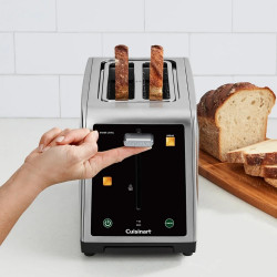 Cuisinart SimpliTouch XL RBT2200U Toaster, 1000W, 6 settings, 5 programs, Touch controls, Auto-center, Stainless steel/black