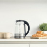 Cuisinart GK19E Double Glass Electric Kettle, 3000W, 1.7 L, 50–100°C, 360° base, Touch controls, Filter, Indicator light, Stainless steel/black