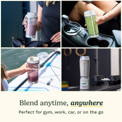 Cuisinart Blast & Go PBL100E Portable Blender, 120W, 500 ml, 20,000 rpm, 2 speeds, BPA-free, USB-C charging, White