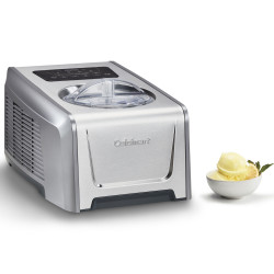 Машина за сладолед Cuisinart Freeze Ease Pro ICE150E, 150W, 1.5 л, 3 степени, 4 програми, Компресор, Инокс