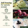 Cuisinart Freeze Ease ICE90E Ice Cream Maker, 100W, 0.95 L, 3 Programs, Compressor, White/Gray