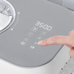 Μηχανή παγωτού Cuisinart Freeze Ease ICE90E, 100 W, 0,95 λίτρα, 3 προγράμματα, συμπιεστής, λευκό/γκρι