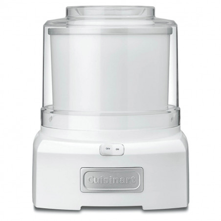 Masina de inghetata Cuisinart Cool Scoops ICE21E, 35 W, 1,4 l, Pana la 20 de portii de inghetata, Capac transparent cu închidere ușoară, alb