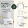 Μηχανή παγωτού Cuisinart Cool Scoops ICE21E, 35 W, 1,4 λίτρα, Έως 20 μπάλες παγωτού, Διαφανές καπάκι με εύκολο κλείσιμο, Λευκό