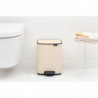 Brabantia Bo Pedal 1010077 szemetes, 7 l, csendes záródás, gumírozott talp, bézs