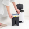 Brabantia Bo Pedal Trash Can 1010117, 4 L, Soft-Close, Non-Slip Base, White
