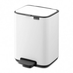 Brabantia Bo Pedal Trash Can 1010117, 4 L, Soft-Close, Non-Slip Base, White