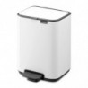 Brabantia Bo Pedal Trash Can 1010117, 4 L, Soft-Close, Non-Slip Base, White