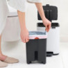 Brabantia Bo Pedal 1010118 szemetes, 7 l, lágy zárás, gumírozott talp, fehér
