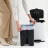 Coș de gunoi Brabantia Bo Pedal 1010119, 12 l, închidere ușoară, bază antiderapantă, alb
