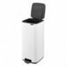 Brabantia Bo Pedal Trash Can 1010120, 30 L, Soft-Close, Non-Slip Base, White