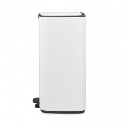 Кош за боклук Brabantia Bo Pedal 1010120, 30 л, Леко затваряне, Противоплъзгаща основа, Бял