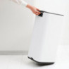 Brabantia Bo Pedal Trash Can 1010120, 30 L, Soft-Close, Non-Slip Base, White