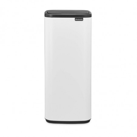 Кош за боклук Brabantia Bo Touch 1010121, 30 л, Плавно и безшумно отваряне, Голям отвор, Бял
