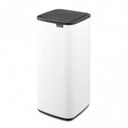 Brabantia Bo Touch 1010121 Trash Can, 30 L, Smooth and Silent Opening, Large Opening, White
