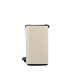 Brabantia Bo Pedal Trash Can 1010123, 12 L, Soft-Close, Non-Slip Base, Beige