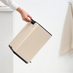 Κάδος απορριμμάτων Brabantia Bo Pedal 1010123, 12 λίτρα, Απαλό κλείσιμο, Αντιολισθητική βάση, Μπεζ