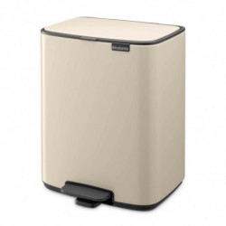 Кош за боклук Brabantia Bo Pedal 1010123, 12 л, Леко затваряне, Противоплъзгаща основа, Бежов