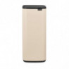 Кош за боклук Brabantia Bo Touch 1010125, 30 л, Плавно и безшумно отваряне, Голям отвор, Бежов